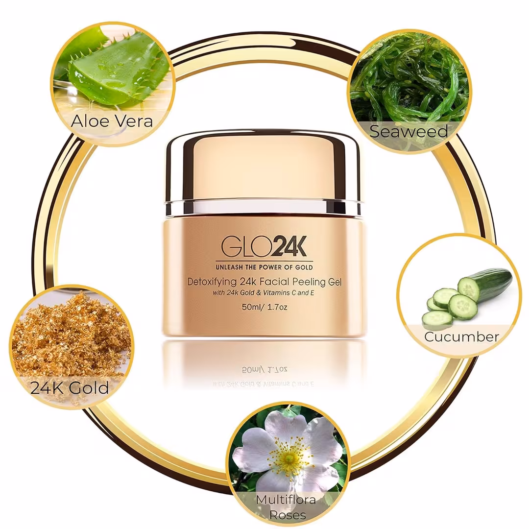 Glo24k  24K Facial Peeling Gel