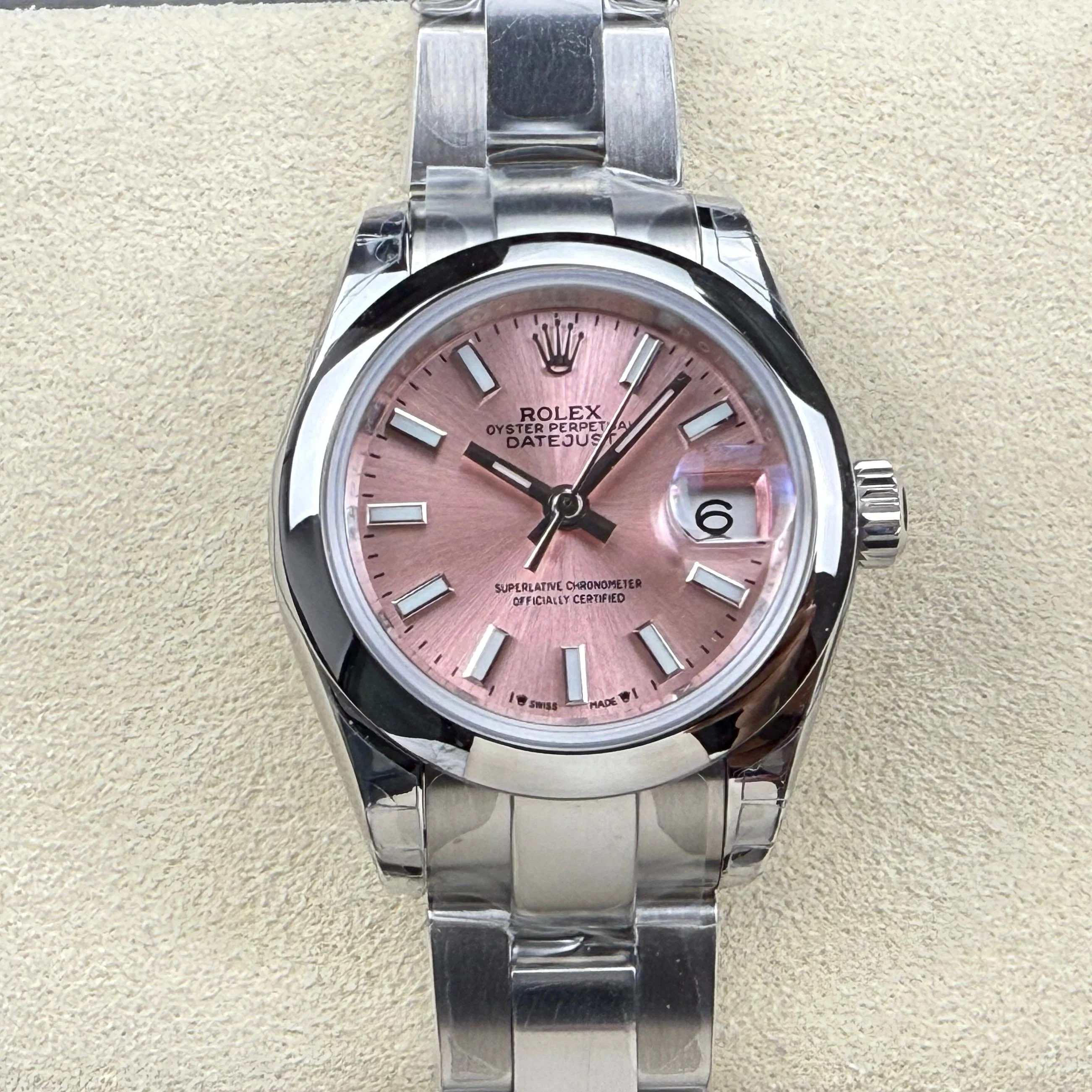 Rolex Watch Day-Date 28mm Silver Pink