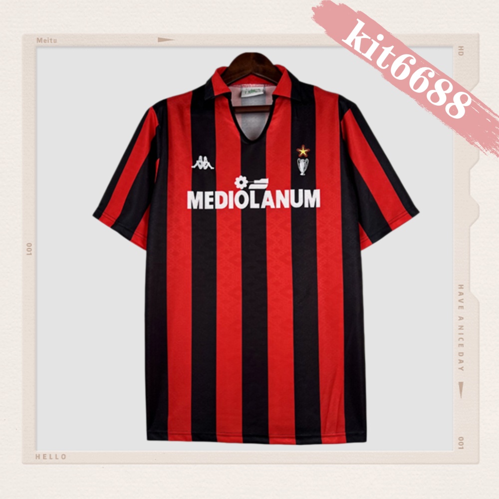 1989/1990 AC Milan Home Retro Football Shirt