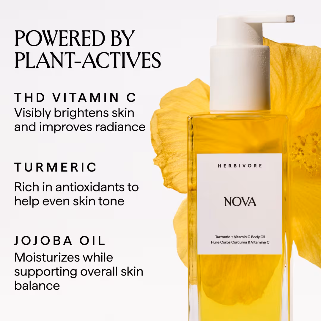 HERBIVORE  NOVA Turmeric and Pineapple Glow Brightening Body Oil
