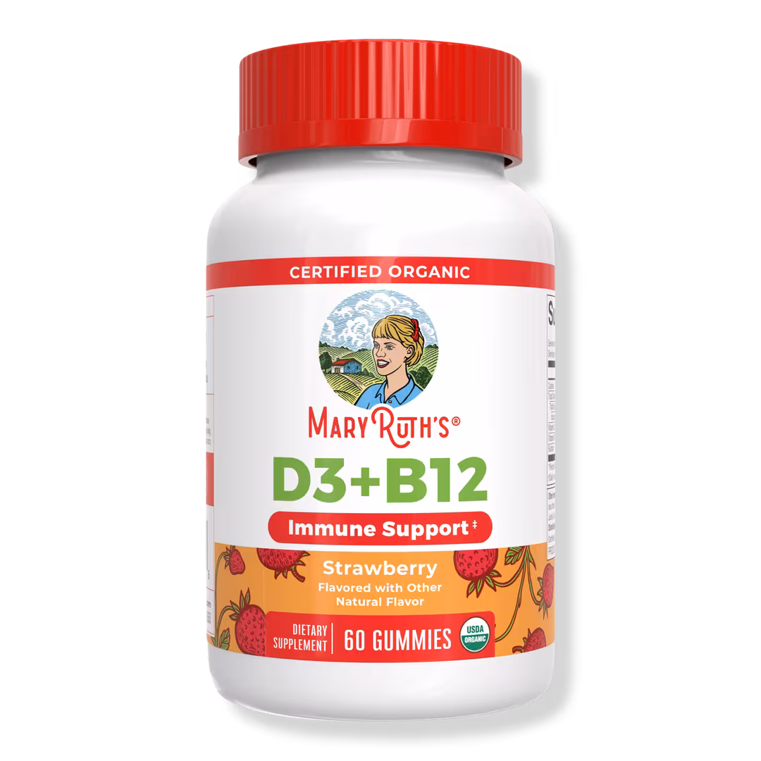 MaryRuth's  Organic D3 + B12 Gummies Strawberry