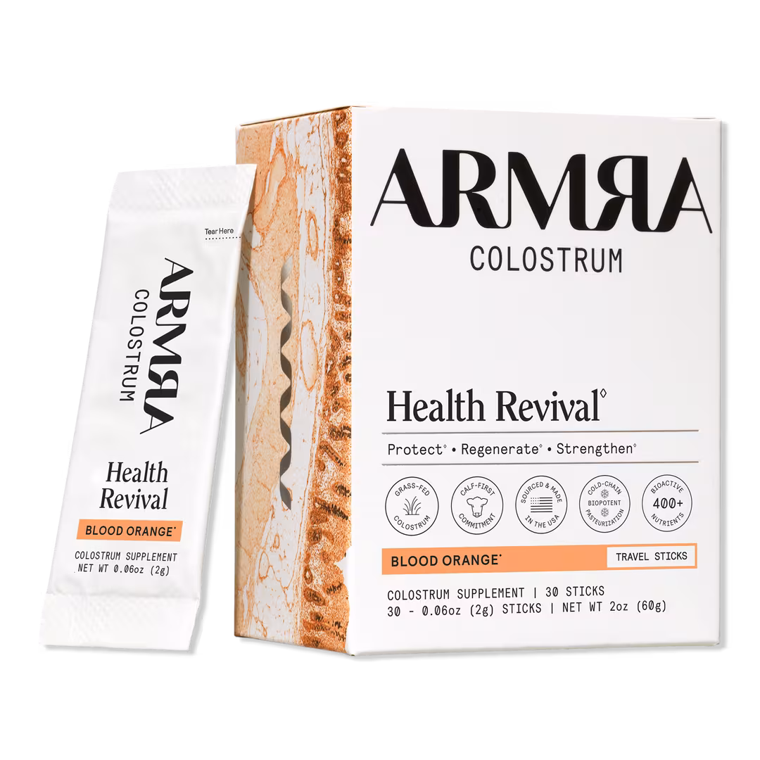ARMRA Colostrum  Blood Orange Health Revival Travel Sticks