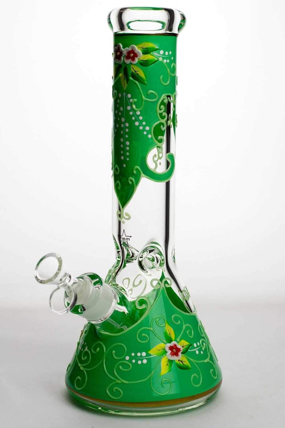 13 Luminous heavy glass flower artwork beaker bong