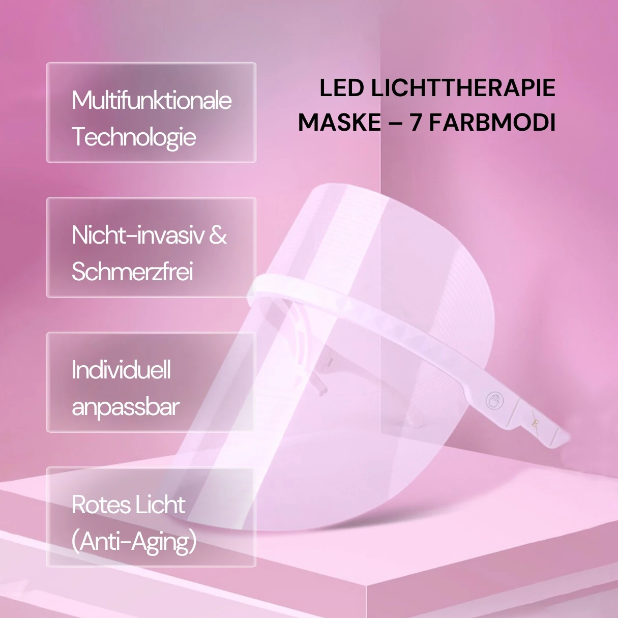 LED-Lichttherapie-Maske mit 7 Farben