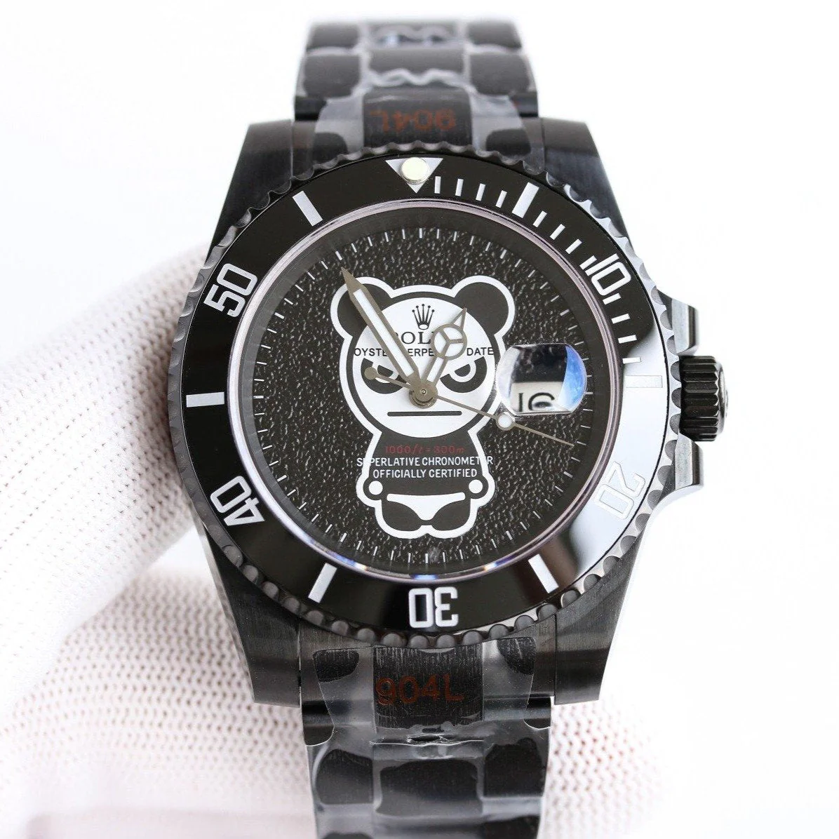 Rolex Watch SUBMARINER DATE 40MM CUSTOM BLACK BEZEL Watch