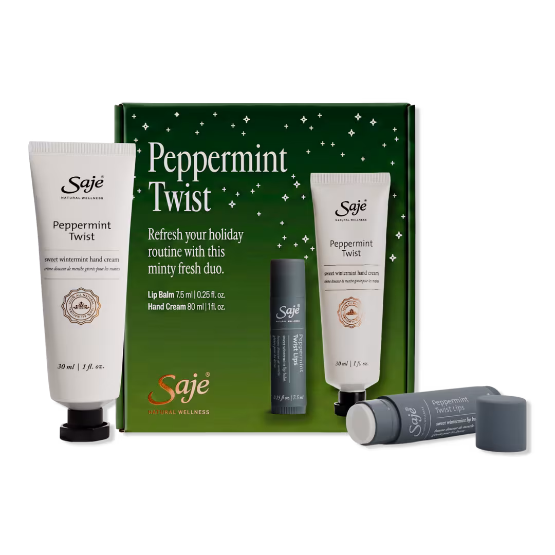 Saje Natural Wellness  Peppermint Twist Hydrating Lip & Hand Duo