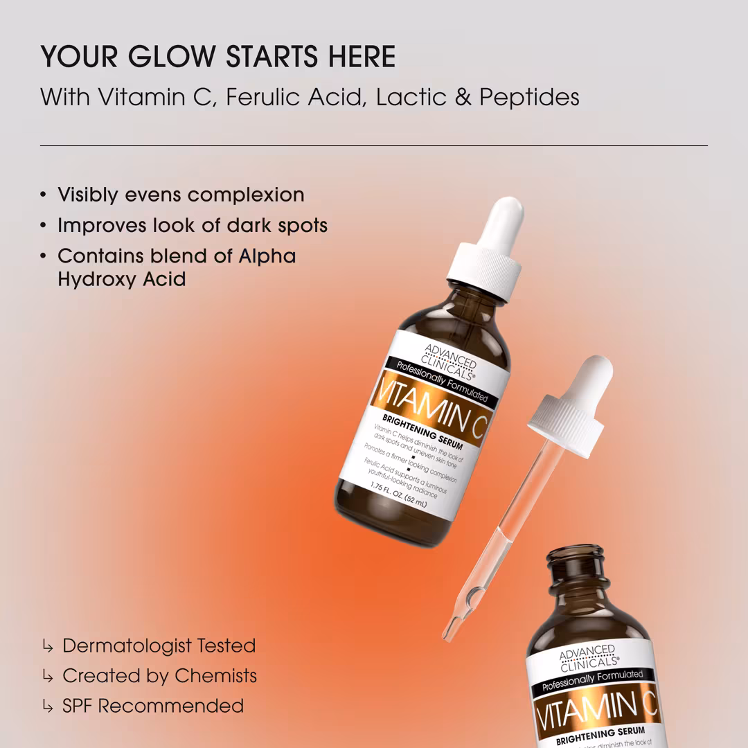Advanced Clinicals  Brightening Vitamin C Face Serum