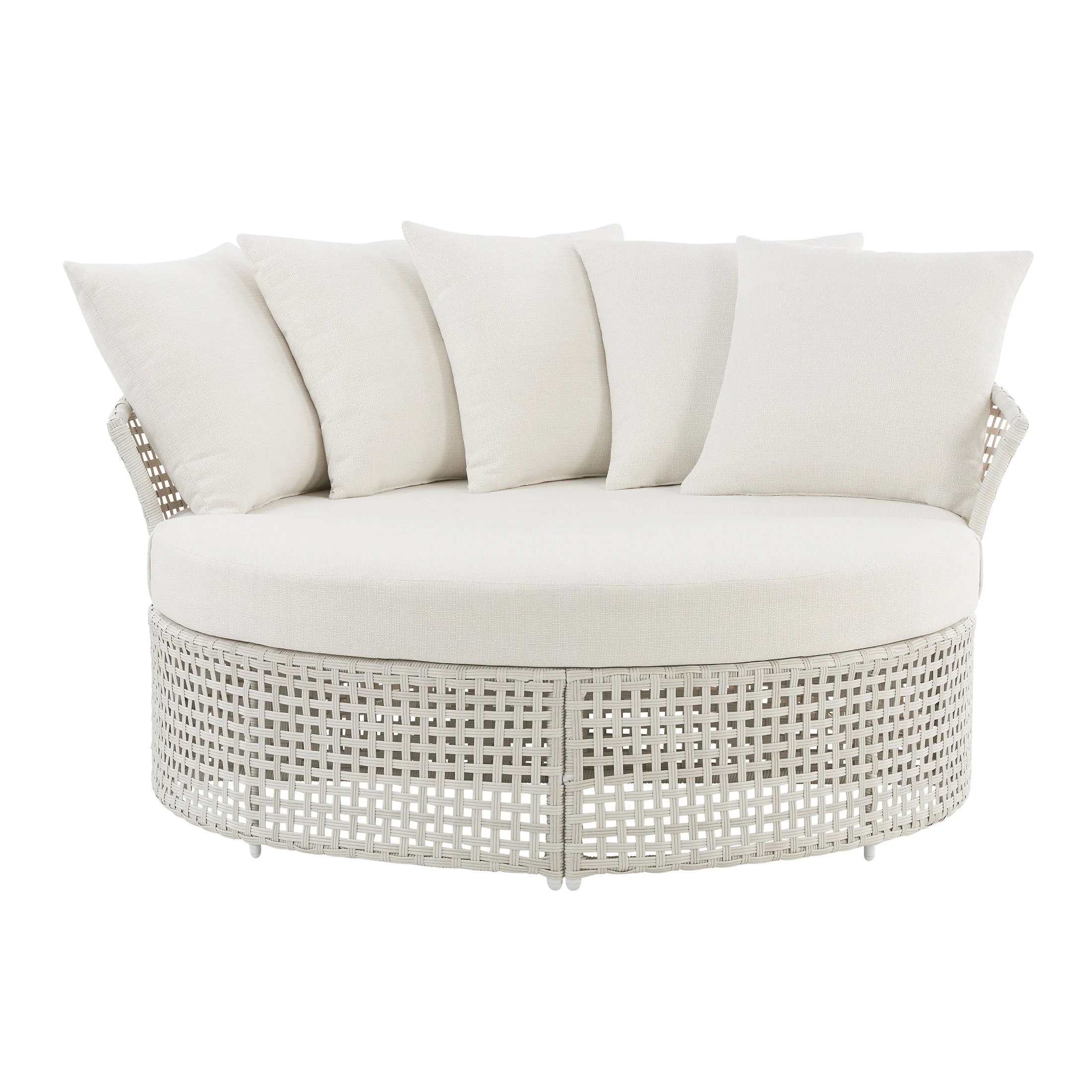 Mainstays Tuscany RIdge Outdoor Daybed - White with Cream