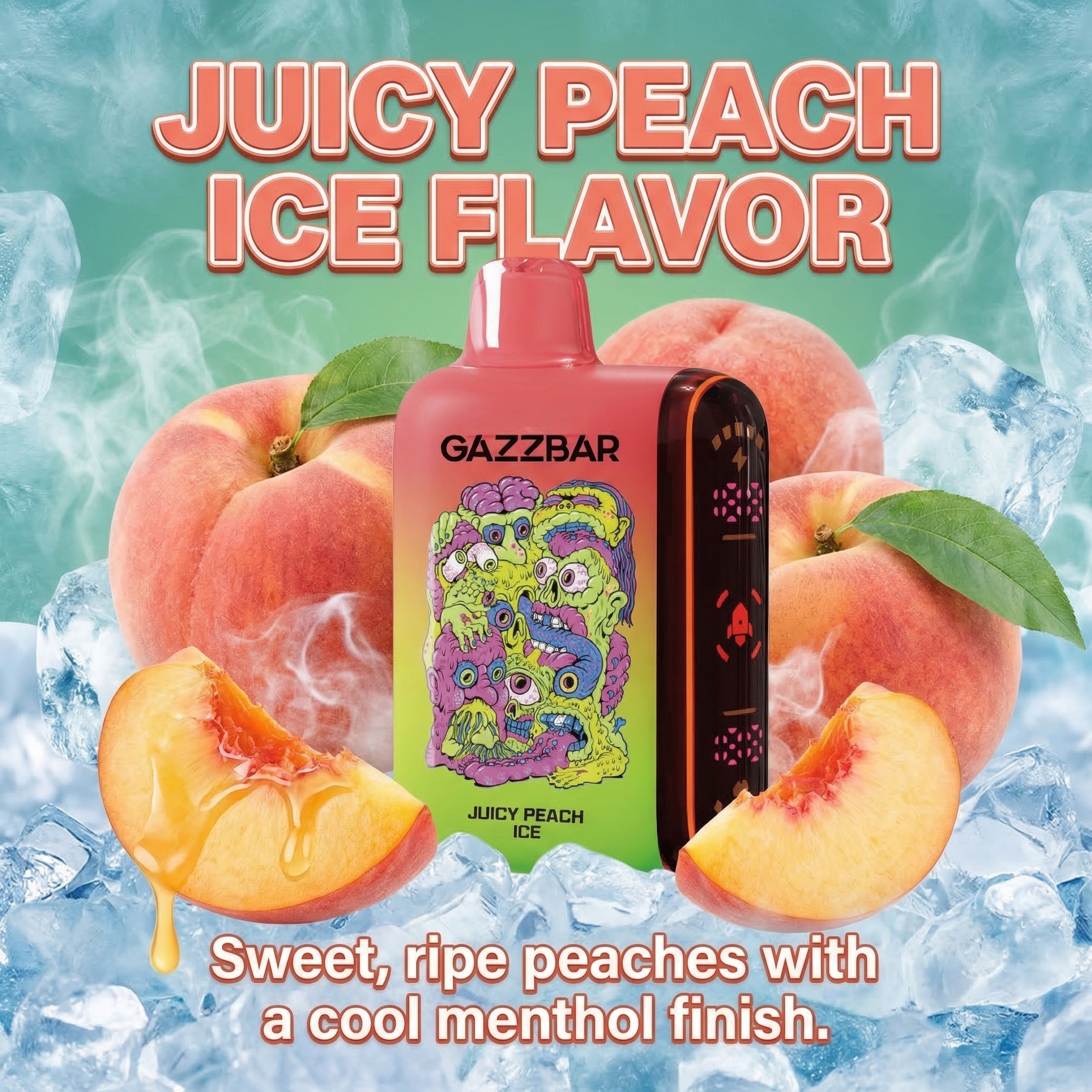 ROCKET 10000 PUFFS-JUICY PEACH ICE