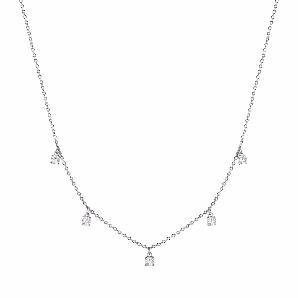 Halskette aus Sterling Silber in gelbgold mit Zirkonia