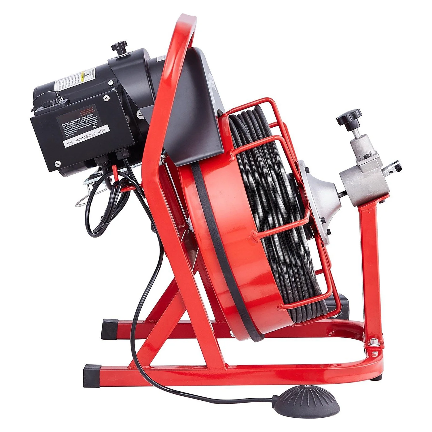 Choco Moon Electric Drain Auger 50FT 3/8 In Auto Feed Plunger, Drain Snake for Clog Removal, Powerful Cleaning Tool