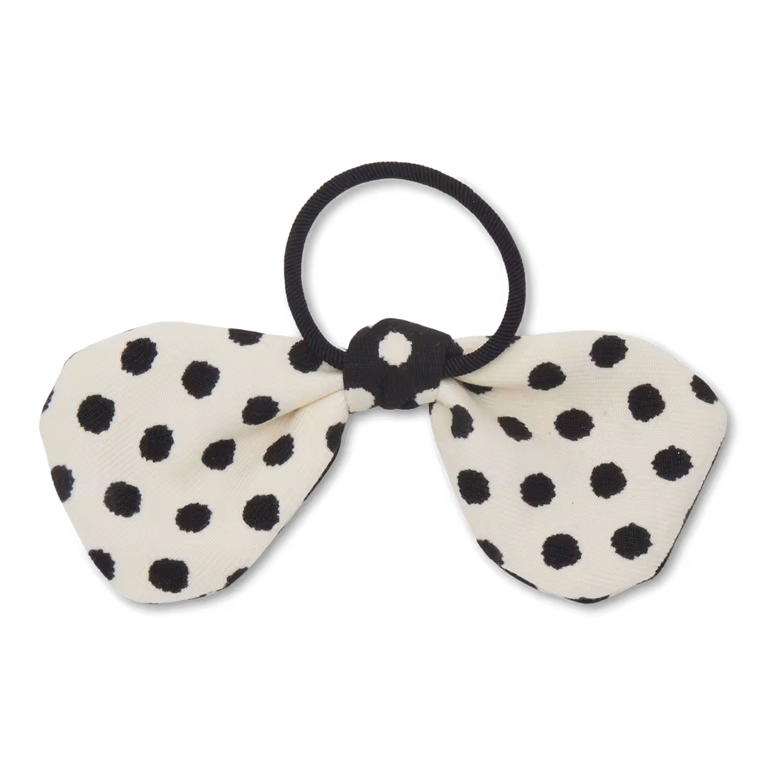 Lele Sadoughi  Jet Ivory Charlie Bow Scrunchie