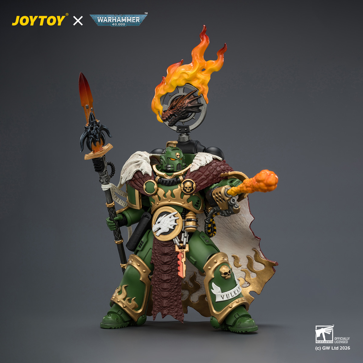 JOYTOY JT04438 Warhammer 40k 1:18 Salamanders Vulkan He'stan the Forgefather - JOYTOY WORLD