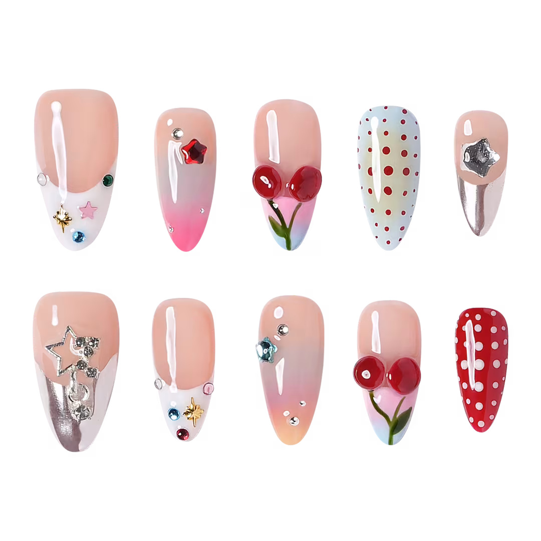 3H Nails  NYC - Medium Almond Press-On Nails
