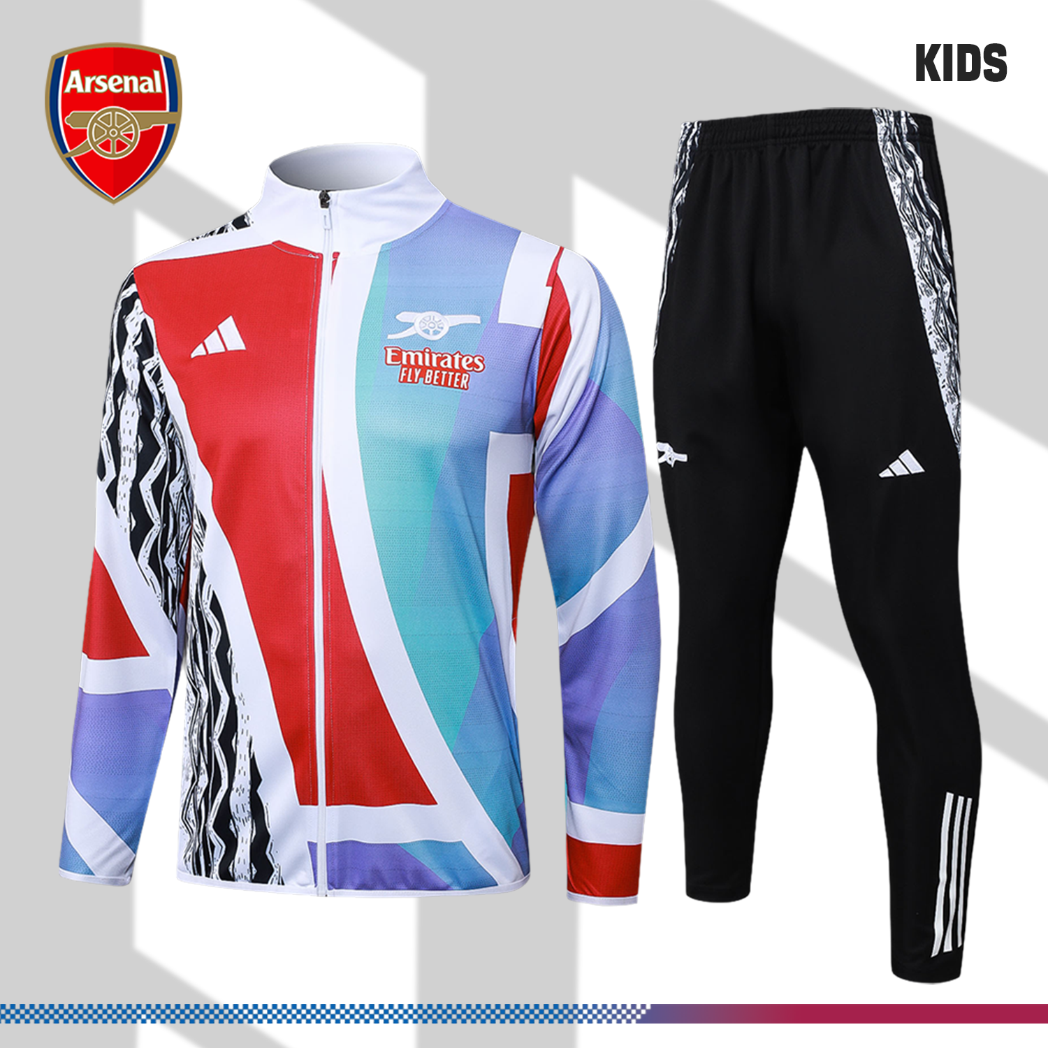 2024/2025 Arsenal Kids Full Zip Training Wear (Kids Kit)