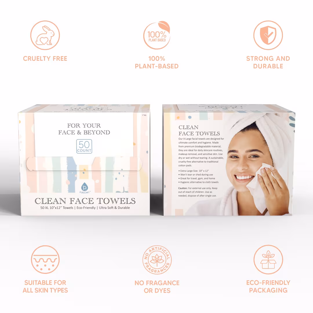 PURSONIC  Clean Towels Disposable Face Towels