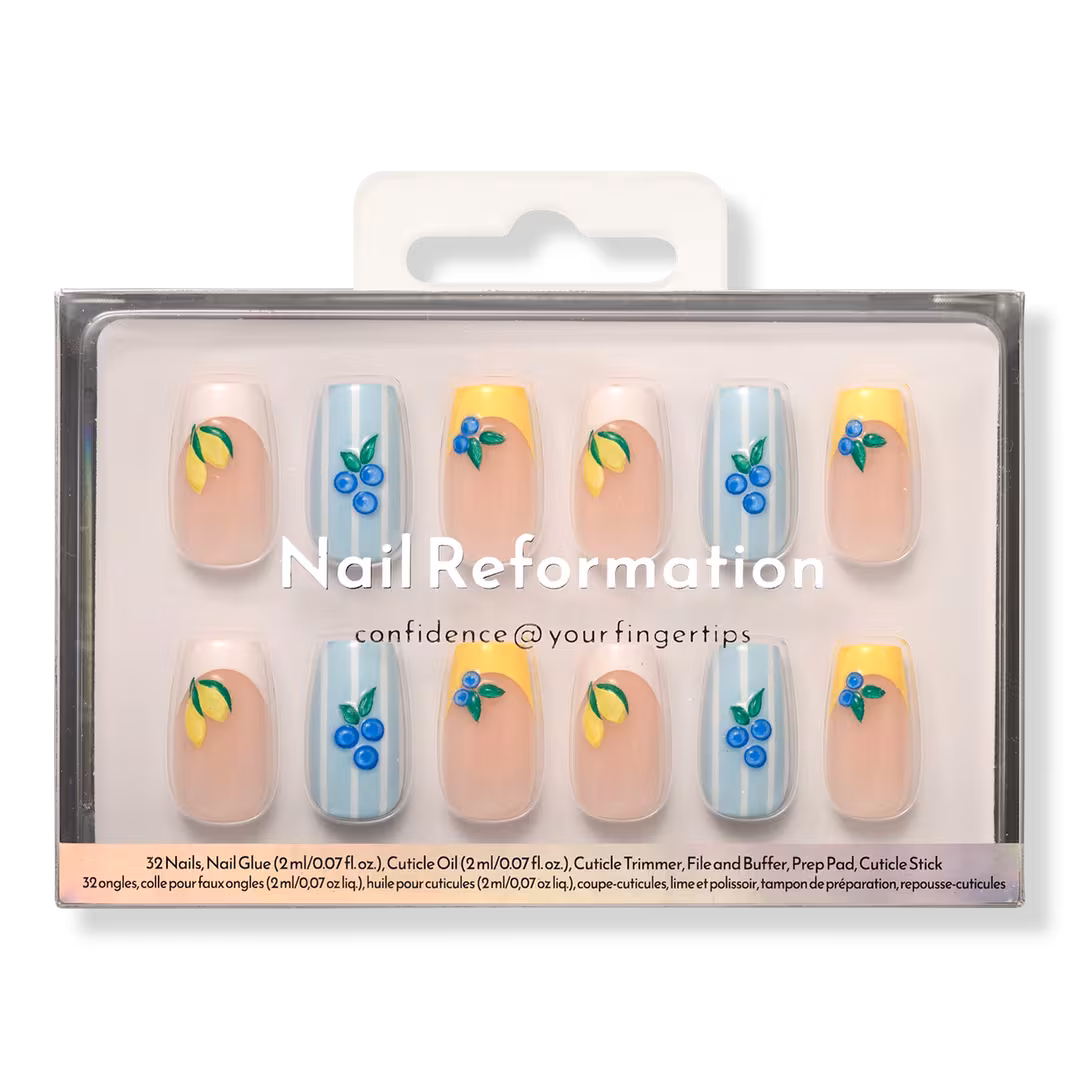 Nail Reformation  Blueberry Lemonade Press On Nails