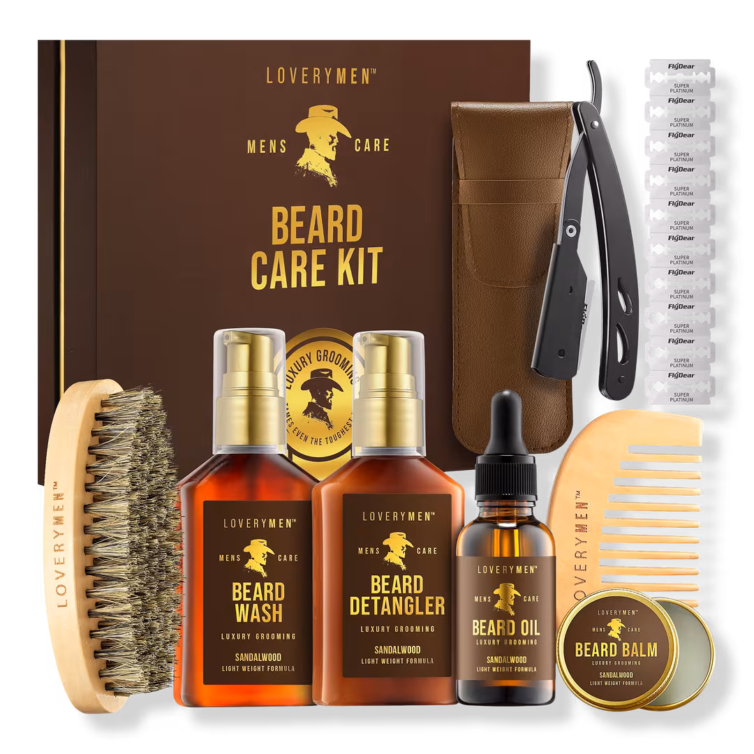 Lovery  Beard Care Kit - Ultimate Sandalwood Grooming Set