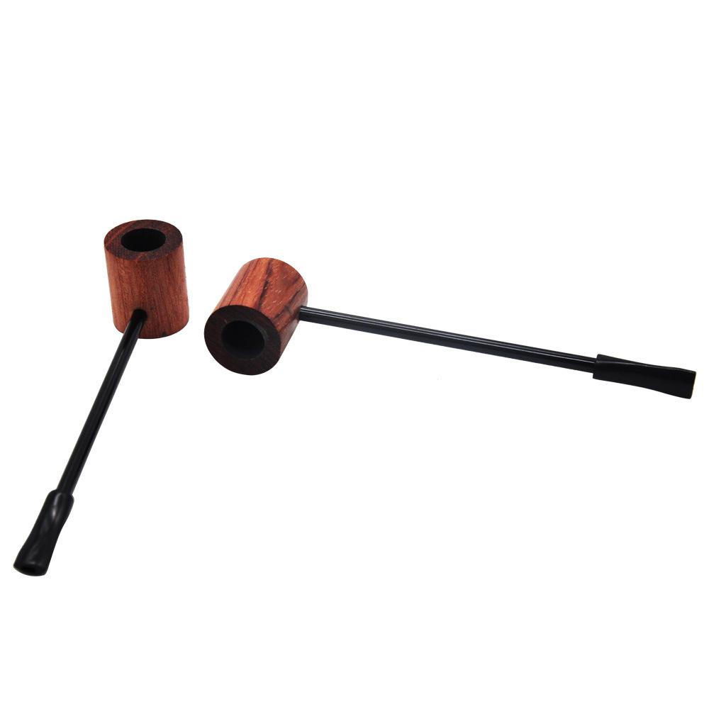 Straight Stem Wooden Pot Pipe