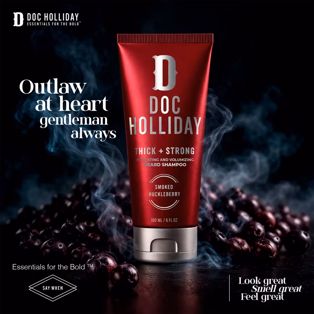 Doc Holliday  Thick + Strong Hydrating and Volumizing Beard Shampoo
