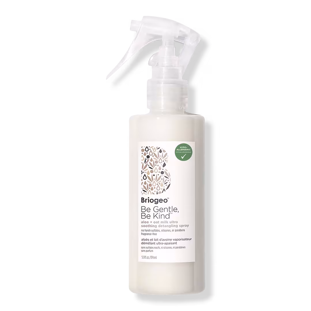 Briogeo  Be Gentle, Be Kind Aloe + Oat Milk Ultra Soothing Fragrance-Free Hypoallergenic Detangler
