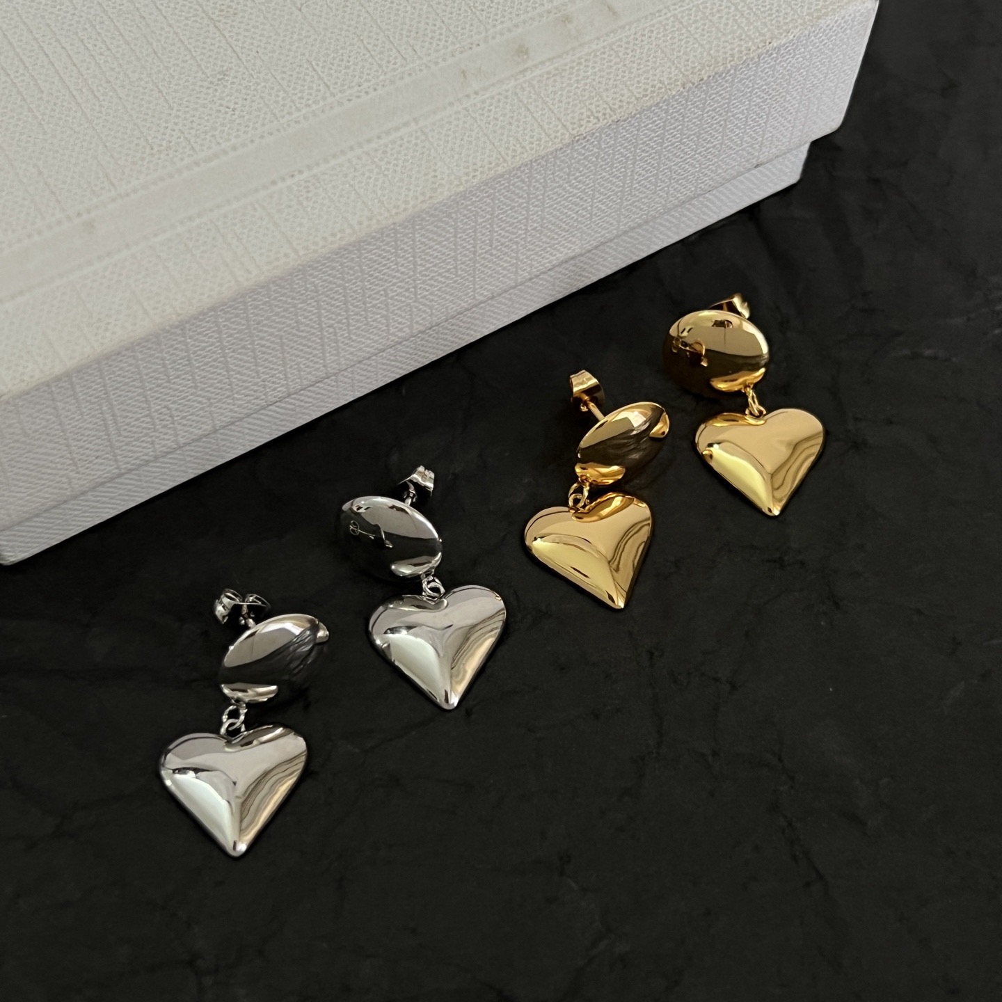 Celine Mini Heart Earrings