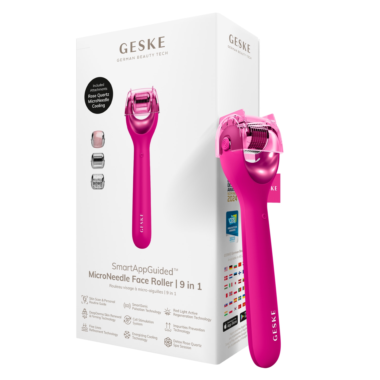 SmartAppGuided™ MicroNeedle Face Roller | 9 in 1