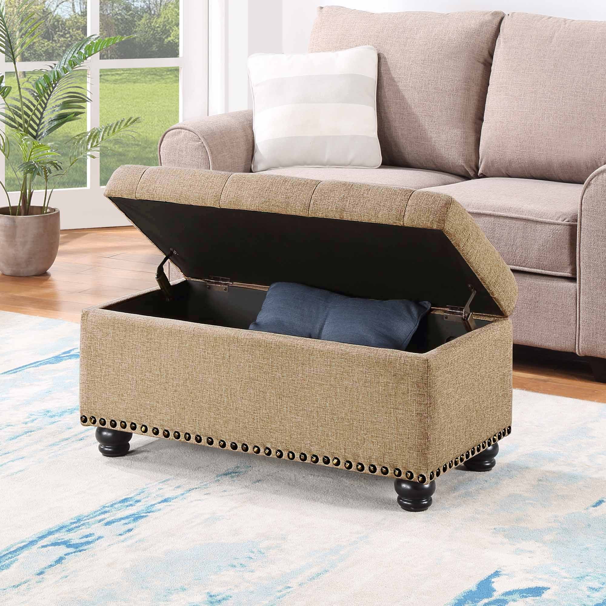 Convenience Concepts Designs4Comfort 7th Avenue Storage Ottoman Bench