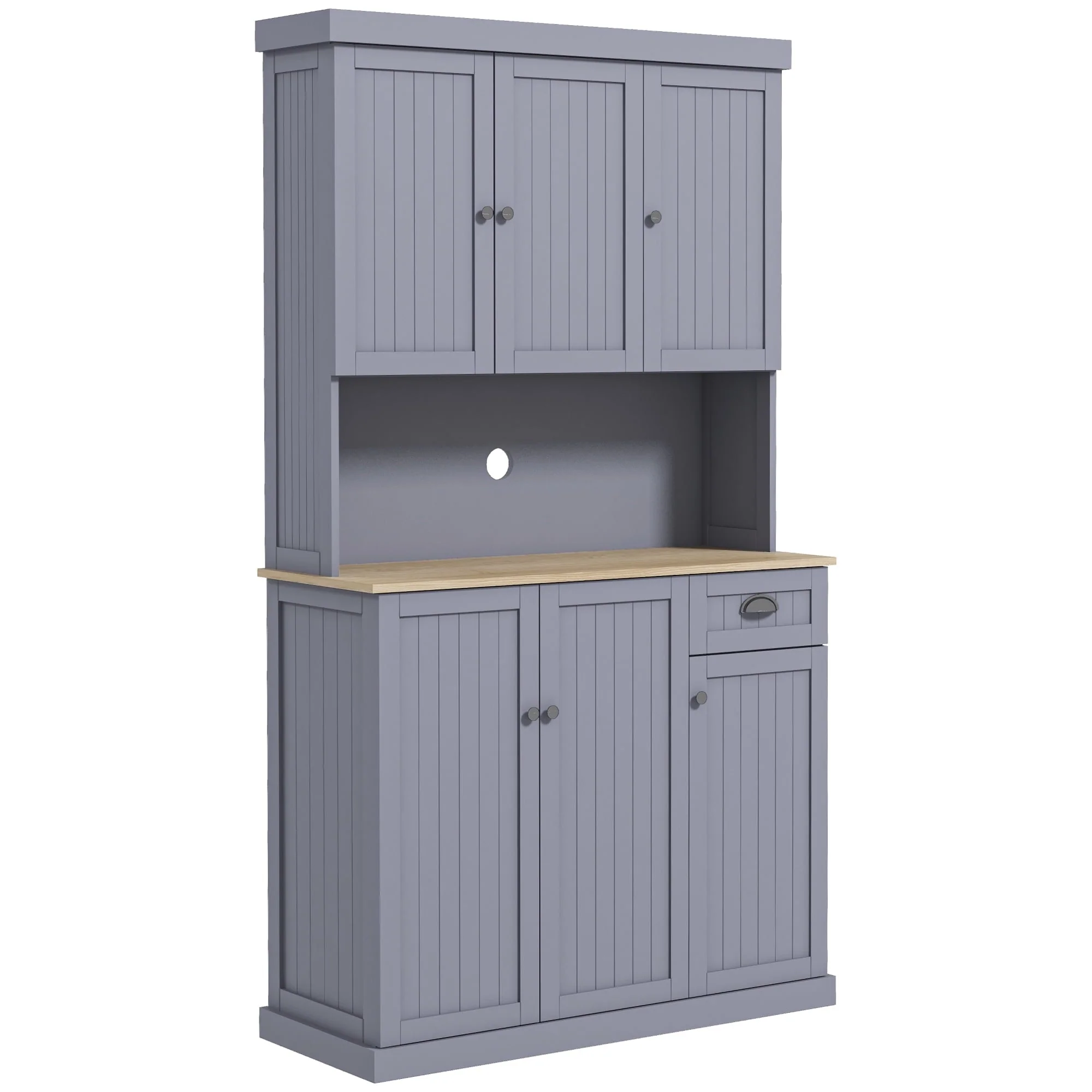 HomCom 71" Kitchen Pantry Storage Cabinet Microwave Oven Stand with Storage