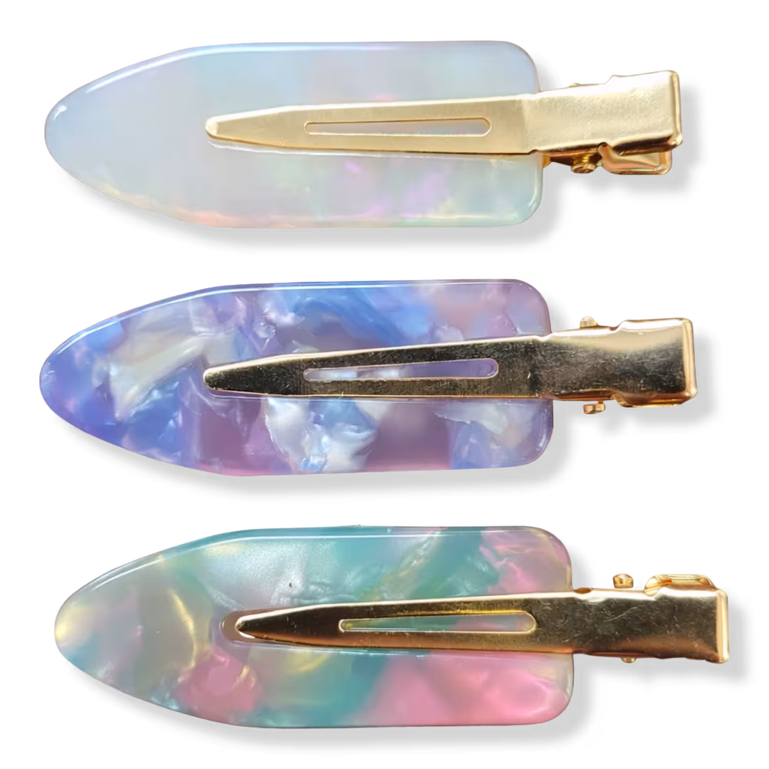 Pink Pewter  Creaseless Hair Styling and Sectioning Clips