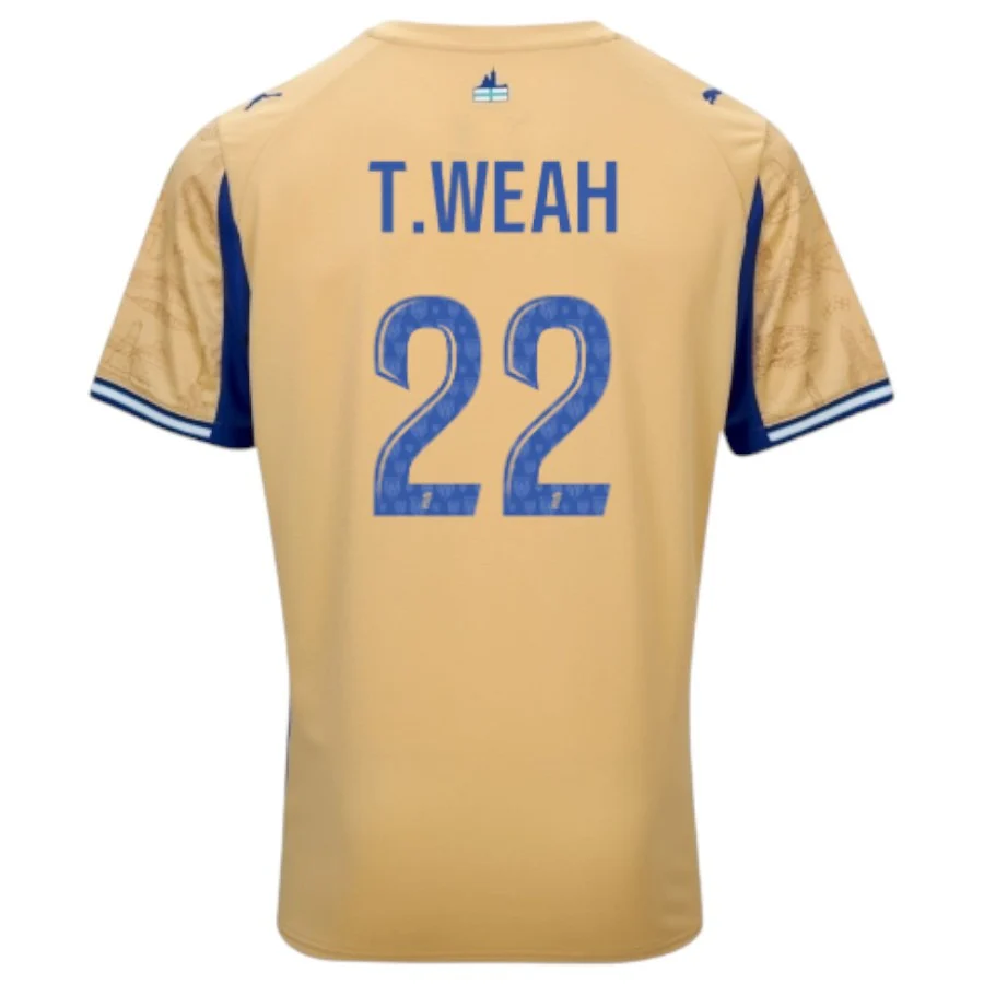 Marseille T.Weah Gold Fourth Jersey Men 2025 2026