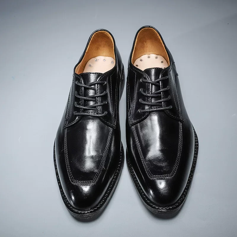 Men's retro first layer cowhide soft sole shoes
