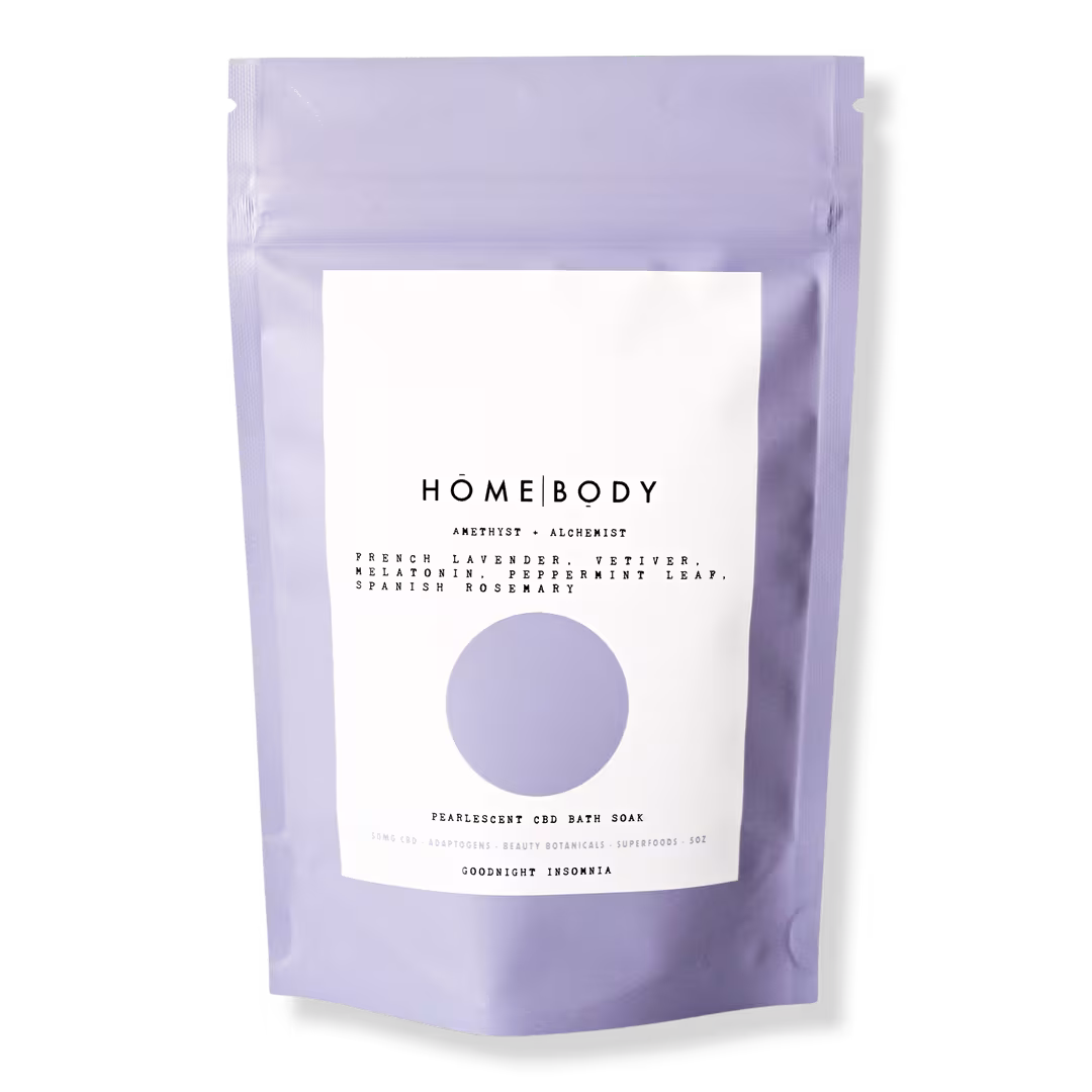 Homebody  Amethyst + Alchemist Pearlescent CBD Bath Bomb Soak