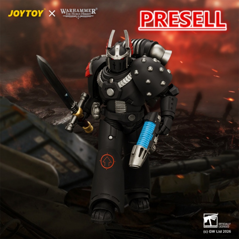 JOYTOY JT05138 Warhammer The Horus Heresy 1:18 Dark Angels MKVI Tactical Sergeant with Power Sword and Plasma Pistol - JOYTOY WORLD
