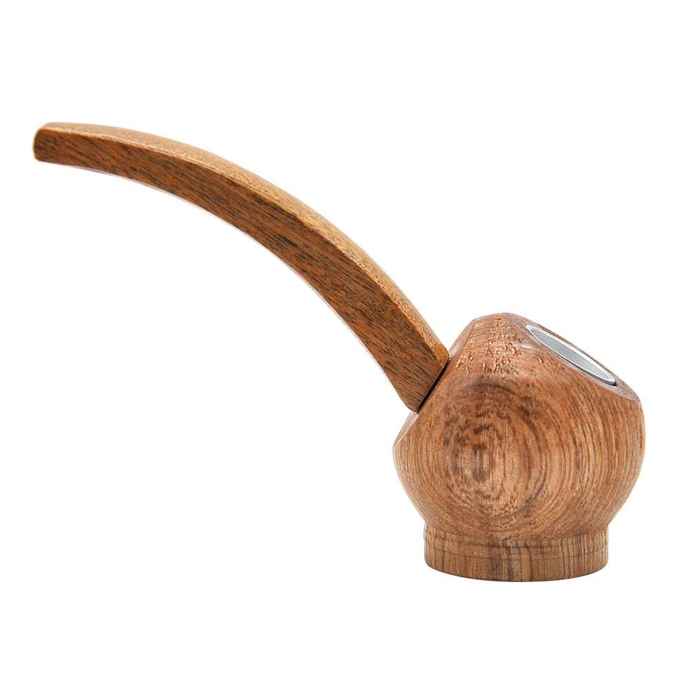 Curved Handle Wooden Pipe