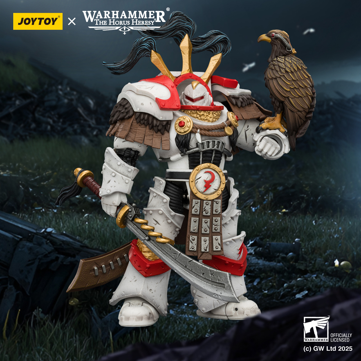 JOYTOY Warhammer 40K 1: 18 White Scars Stormseer Consul and Legion Praetor in Cataphractii Terminator Armour - JOYTOY WORLD