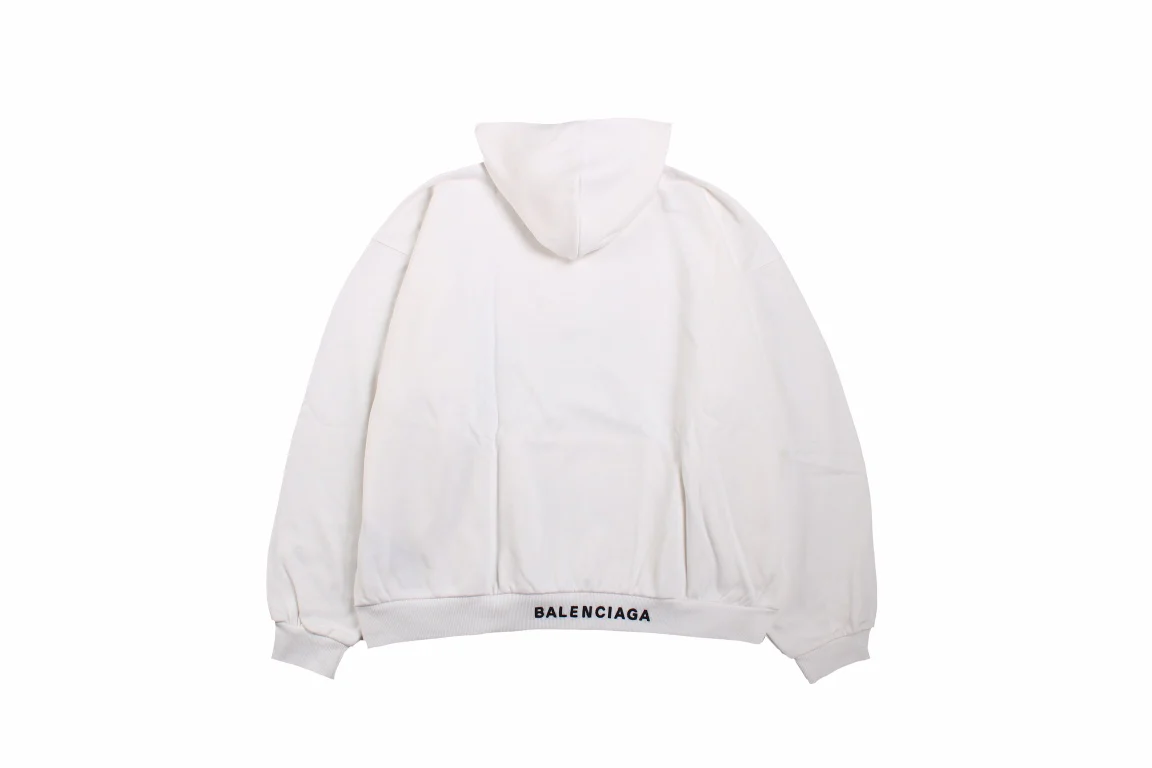 Balenciaga White Hoodie with 