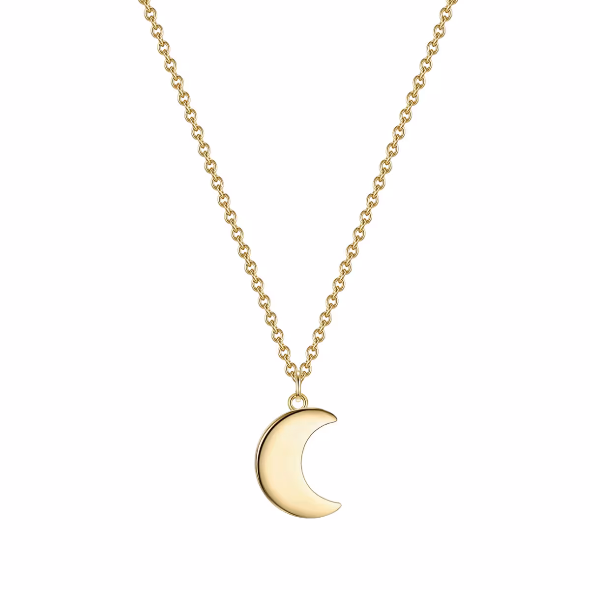 Halskette Mond Sterling Silber in Gelbgold