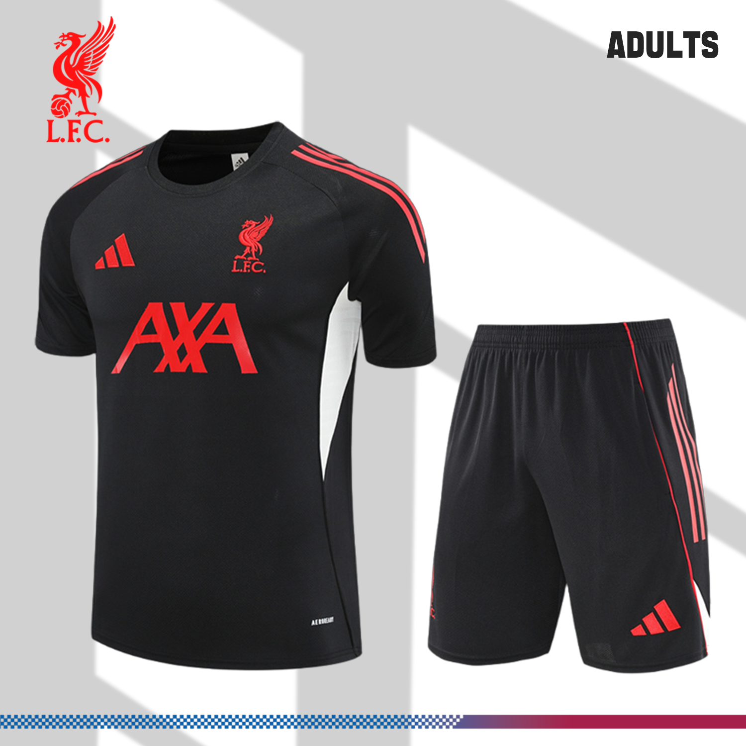 2025/2026 Liverpool Black Adult Short Sleeve Training Wear (Adult Kit)