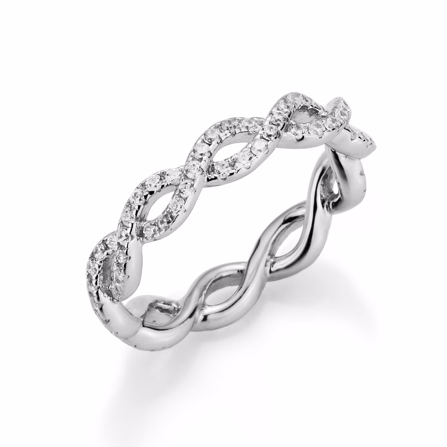 Ring Infinity (Unendlichkeitszeichen) mit Zirkonia, Silber 925