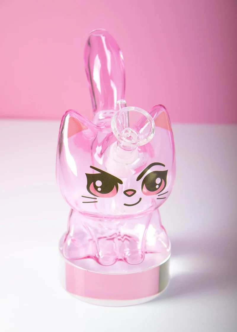 Cartoon cat water pipe pink design
