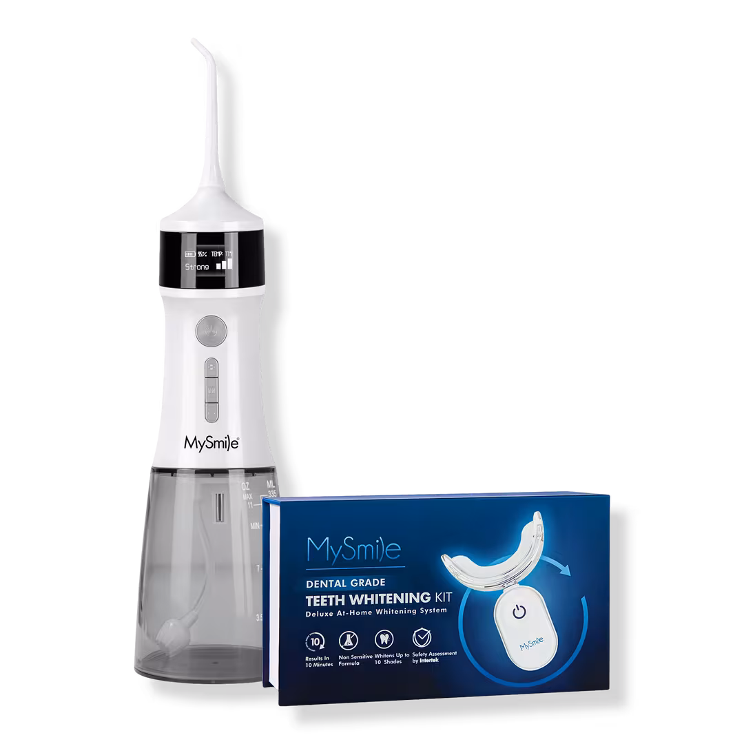 MySmile  Everyday Smile Bundle – LP221 UVC Water Flosser and Advanced Teeth Whitening Kit