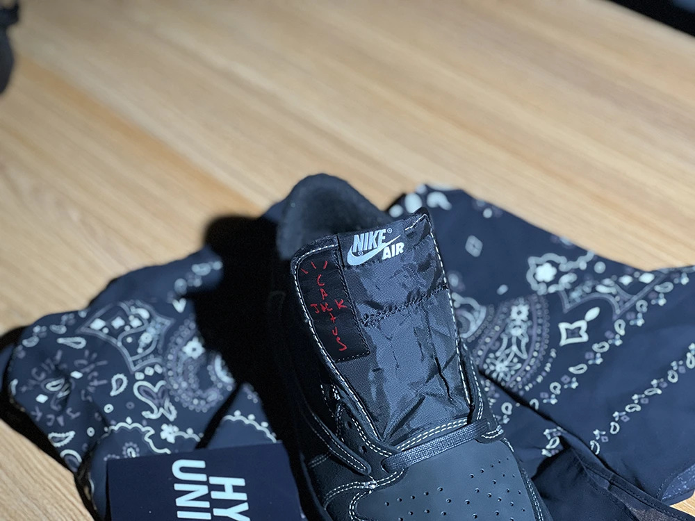 1:1 Jordan 1 Low Travis Scott Black Phantom Reps