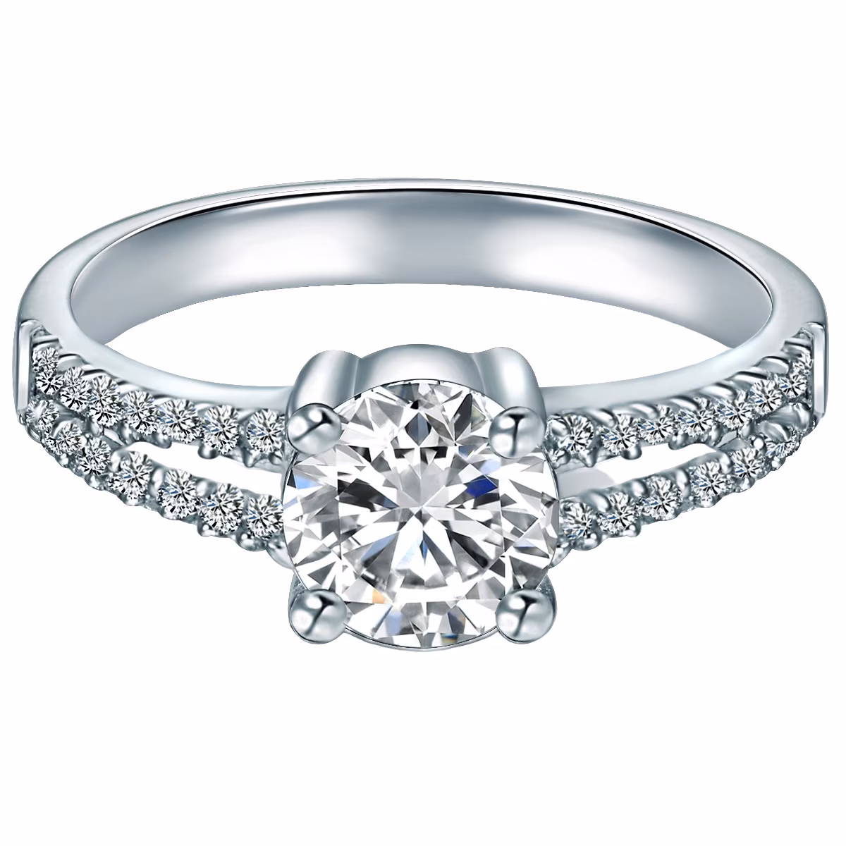 Ring aus Sterling Silber in silber mit Zirkonia