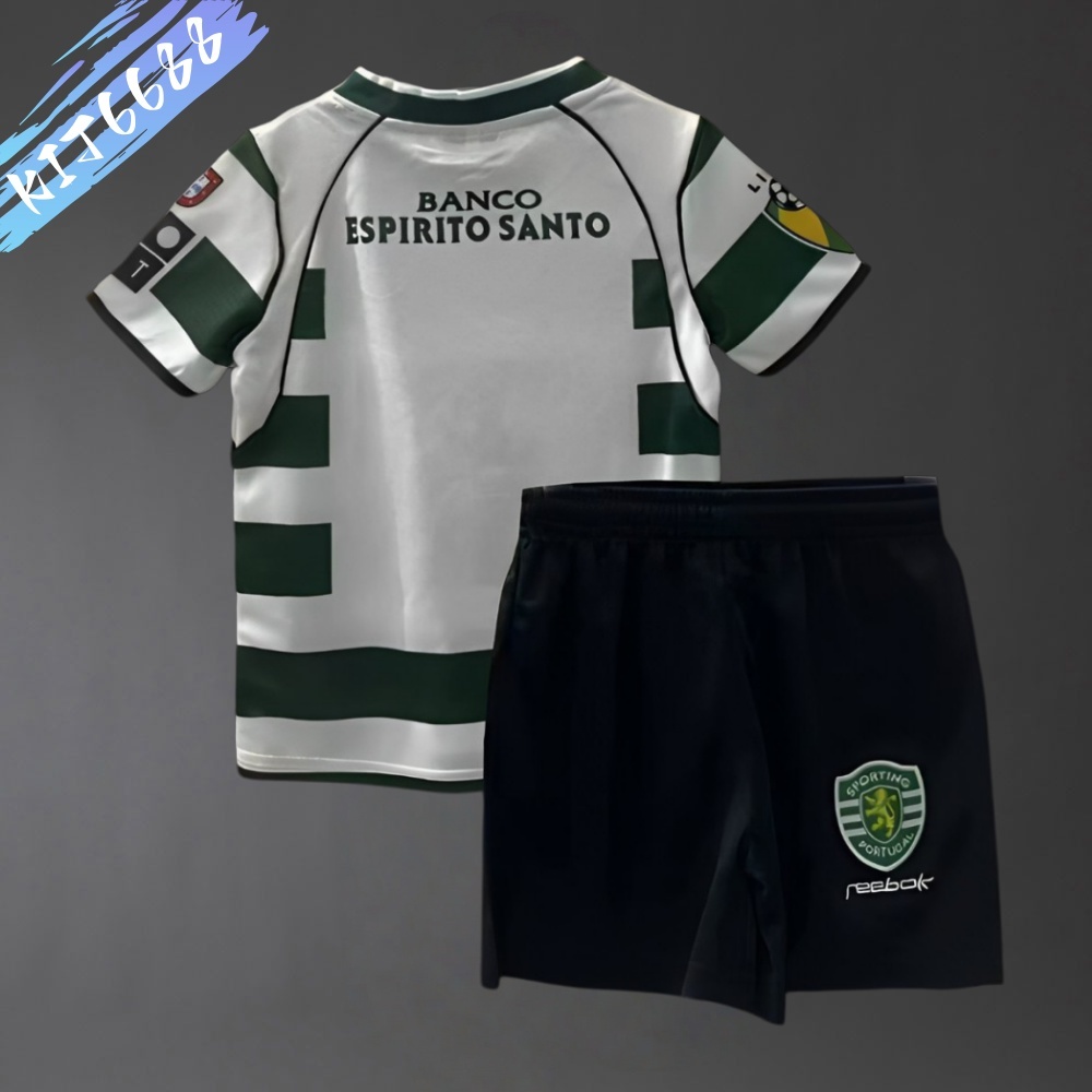 2001/2002 Sporting Lisbon Home Retro Football Shirt（Retro Kids Kit）