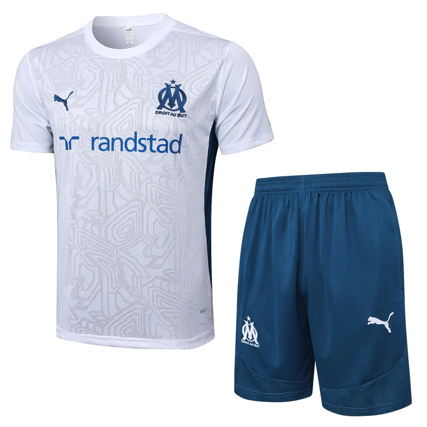 Marseille OM Jersey Shorts Set Men 2025 2026 White