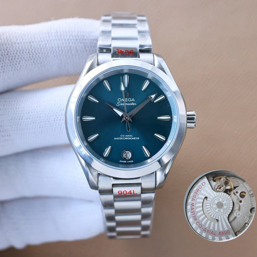 Omega Watch Seamaster 34mm Silver Strap