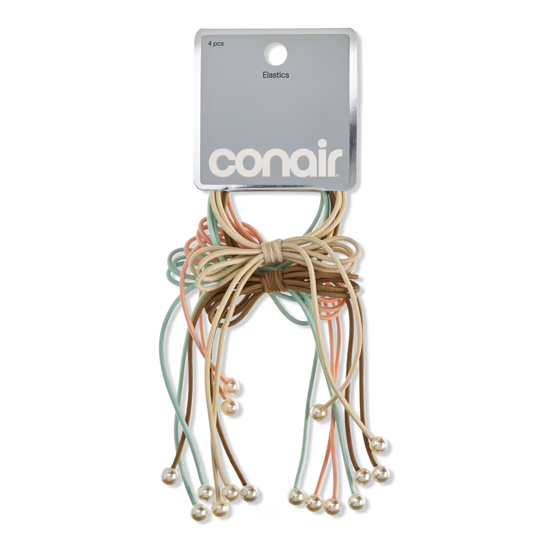 Conair Accessories  Elastics with Bows and Faux Pearls