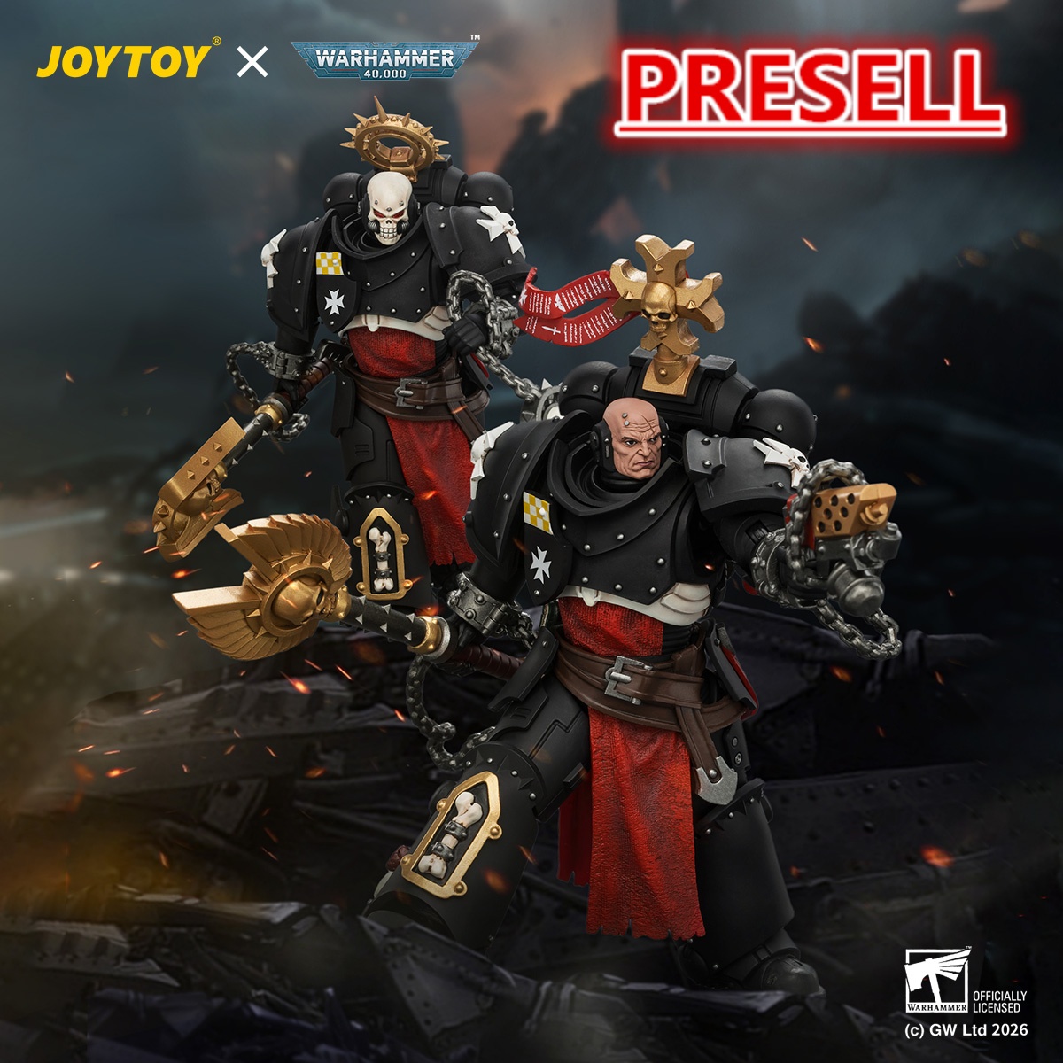 JOYTOY Warhammer 40k 1:18 Black Templars Execrators - JOYTOY WORLD