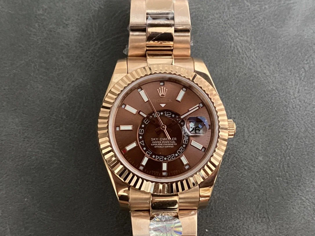 Rolex Watch SKY-DWELLER 42 ROSE GOLD BROWN DIAL